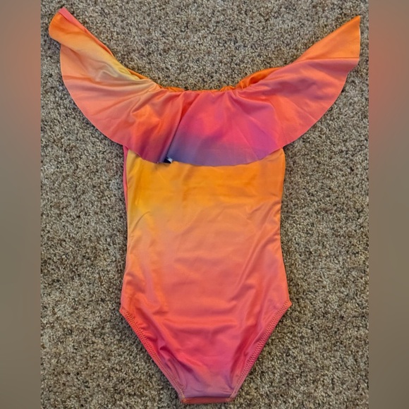NWT and in Plastic Stella Girl 4 yrs One-Piece UPF 50+ Neon Ombré Swimsuit - Picture 5 of 6